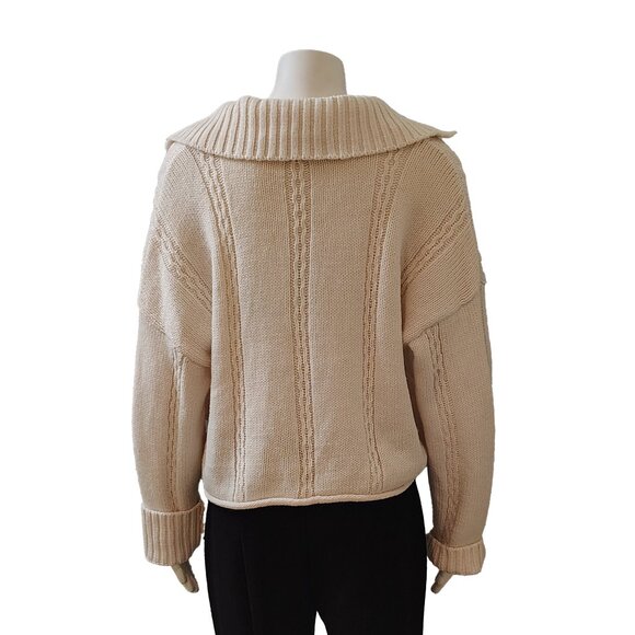 Sugar Moon Juniors' Cable-Knit Toggle-Front Cardigan - White - Picture 3 of 7